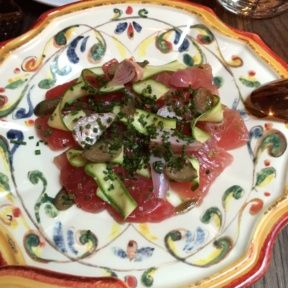 Gluten-free carpaccio from Sessanta