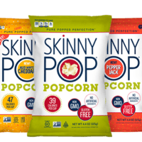 Gluten free and non-GMO popcorn by SkinnyPop