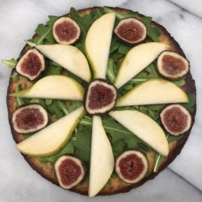 Making a Zucchini Pizza with Pears, Figs, and Balsamic Drizzle