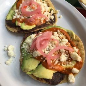 Gluten-free black bean tacos from Tacombi