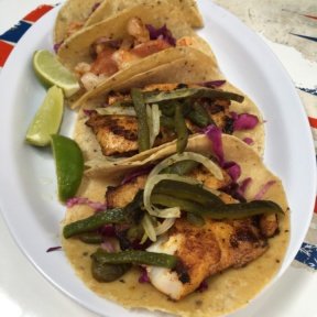 Gluten-free fish tacos from Tacombi