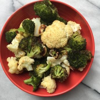 Roasted broccoli and cauliflower from Terra's Kitchen