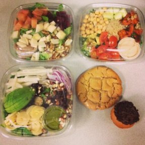 Gluten-free salad and dessert spread from Terri