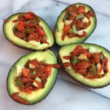 Gluten-free tuna stuffed avocados using Safe Catch Foods tuna