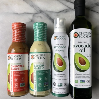 Avocado oil and dressings by Chosen Foods