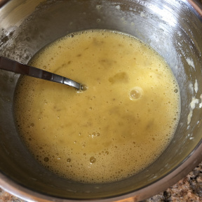 Batter for gluten-free Two Ingredient Pancakes