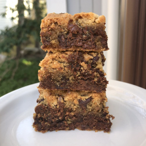 Stack of gluten-free Blondies