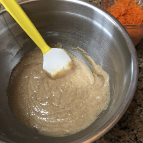 Batter for gluten-free Carrot Cupcakes