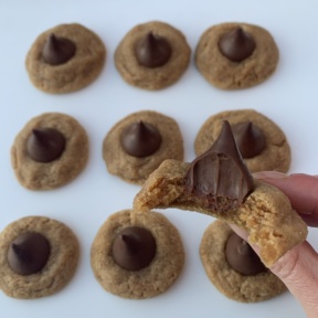 Gluten-free flourless Peanut Butter Blossoms