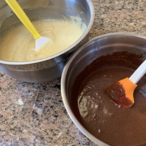 Making gluten-free Marble Cake