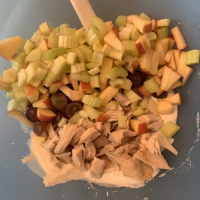 Making Chicken Waldorf Salad