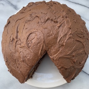 Gluten-free dairy-free Marble Cake with chocolate buttercream