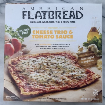Gluten-free cheese trio & tomato sauce pizza by American Flatbread