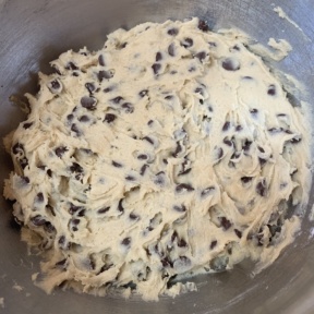 Cookie dough for Chocolate Chip Cookies