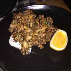 Gluten-free mushroom dish from Upland