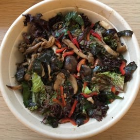 Gluten-free mushroom salad from Verde