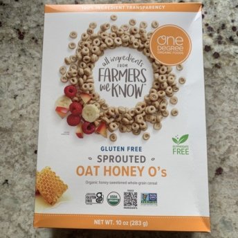 Gluten-free oat honey o's by One Degree Organic Foods