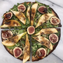 Zucchini Pizza with Pears, Figs, and Balsamic Drizzle