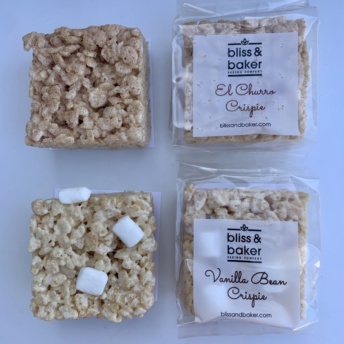 Gluten-free rice krispies treats by Bliss and Baker