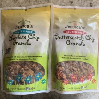 Gluten-free chocolate chip and butterscotch chip granola by Jessica's Natural Foods