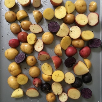 Roasting potatoes for Hello Fresh box