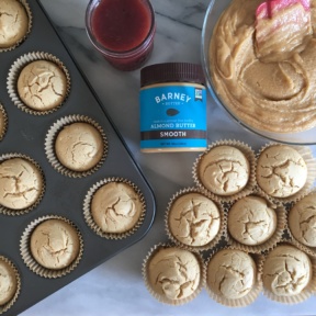 About to make gluten-free almond butter and jam cupcakes