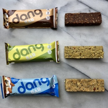 Gluten-free vegan keto bars by Dang