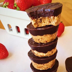 Homemade chocolate peanut butter cups