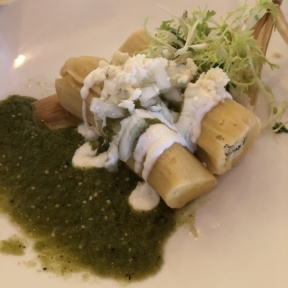 Goat cheese tamales from Red O