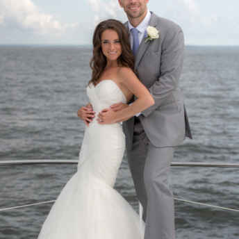 Jackie and Brendan on a boat