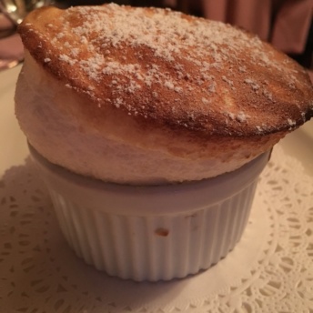 Gluten-free souffle at a restaurant