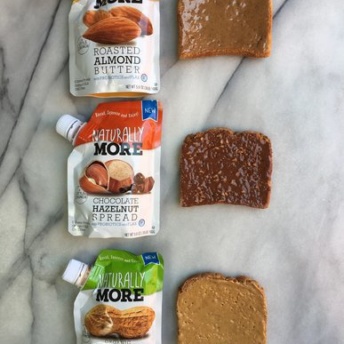 3 gluten-free toasts with nut butter