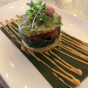 Gluten-free tuna tartare from Red O