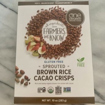 Gluten-free brown rice cacao crisps by One Degree Organic Foods