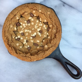 Gluten-free cookie skillet with chocolate chips