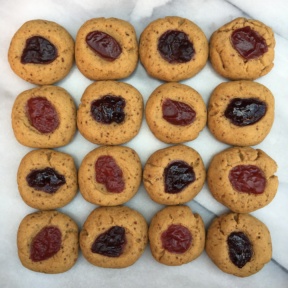 Gluten-free Jam Thumbprint Cookies using Crofters Organic