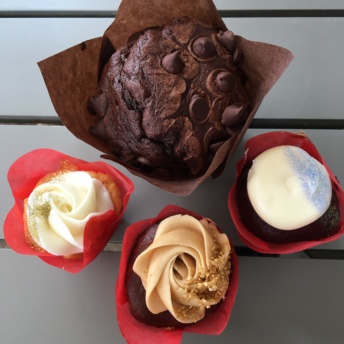 Four gluten-free cupcakes from Sugar and Scribe