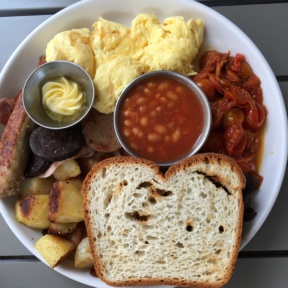 Gluten-free Irish breakfast plate from Sugar and Scribe