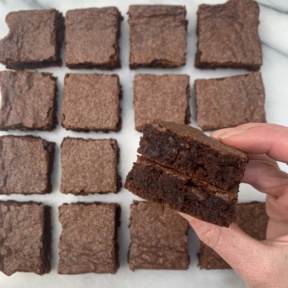 Stack of gluten-free Brownies