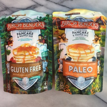 Gluten-free and paleo pancake and waffle mixes by Birch Benders