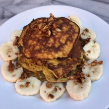 Stack of Pumpkin Spice Protein Pancakes