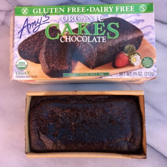 Gluten-free chocolate cake by Amy's Kitchen
