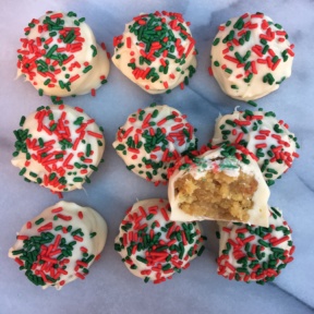 Gluten-free Christmas Sugar Cookie Truffles