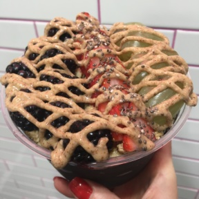 Acai bowl with nut butter from Loco Coco