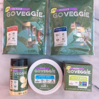 Gluten-free vegan cheese products by GO VEGGIE