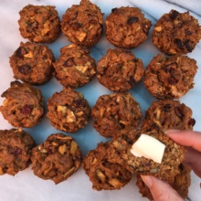 Cran-Apple Muffins with cranberries and walnuts