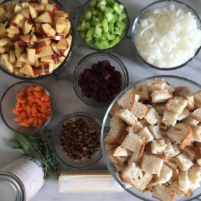 Ingredients for Thanksgiving Stuffing