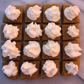 Pumpkin Squares with whipped cream