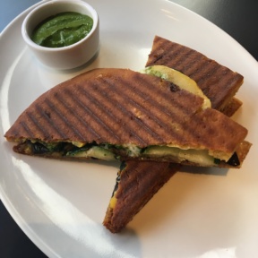 Gluten-free squash and eggplant panini from Tali