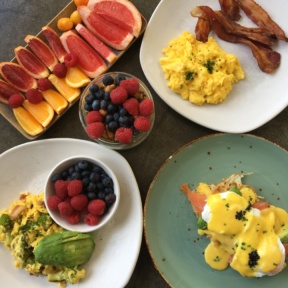 Gluten-free brunch spread from Cheeky's